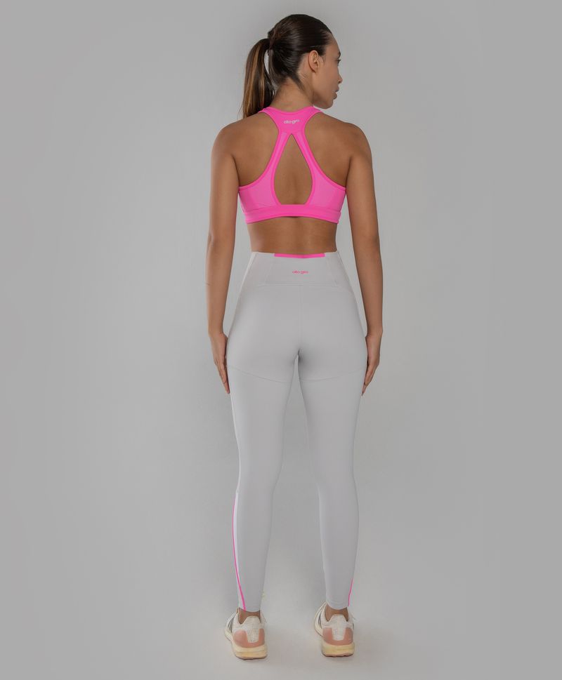 Alto Giro Legging Hyper Silk e Detalhe Cós Cinza Escuro 2311306